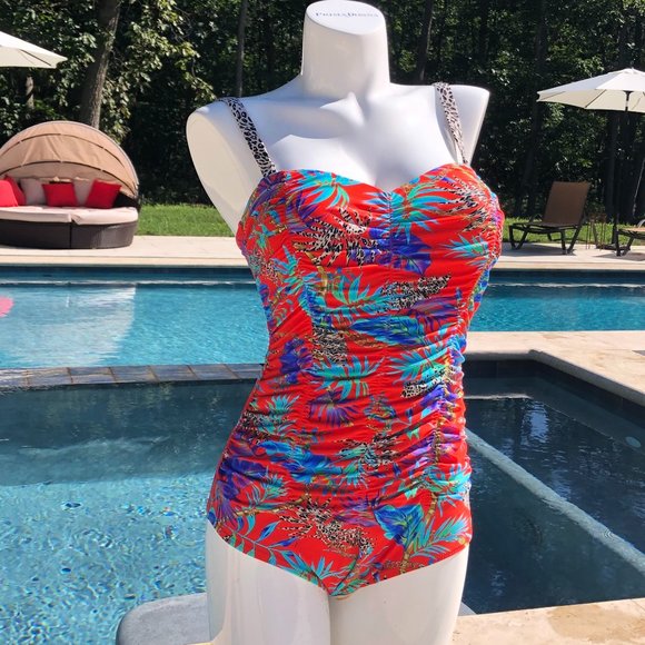 ‼️SALE ‼️ New Anita Strapless Bandeau Swimsuit one piece Plus Size 14 & 16 - Picture 2 of 9